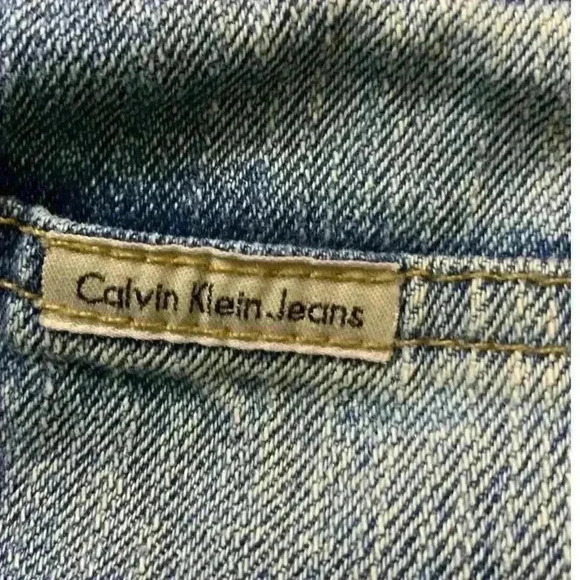 Calvin Klein Jeans Straight Denim Jeans Men Size 40 Light Wash Zip Fly Blue - Picture 10 of 12